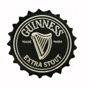 Guinness Black-Gold Embroidered Iron On Sew Patch NEW Fast Ship
